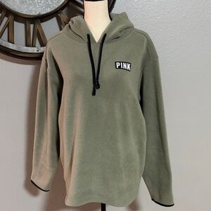 PINK Victoria's Secret Olive Hoodie with Black Accents